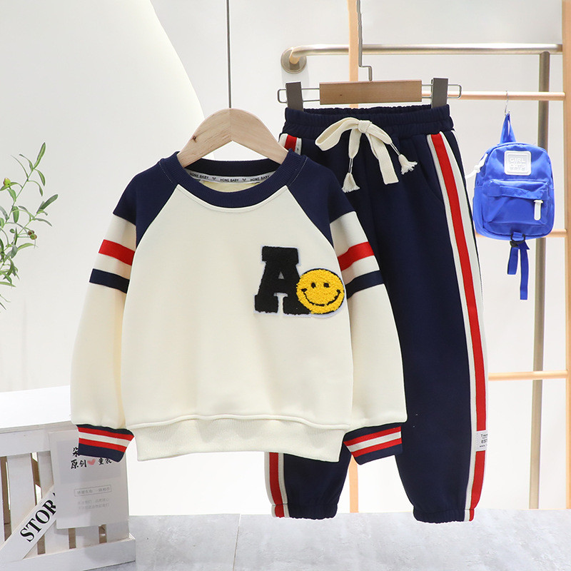 Jarná/jesenná dievčenská kontrastná pruhovaná mikina + tepláky so sťahovacou šnúrkou, školská tepláková súprava, detský outfit, teplákový oblek, 5-16 rokov