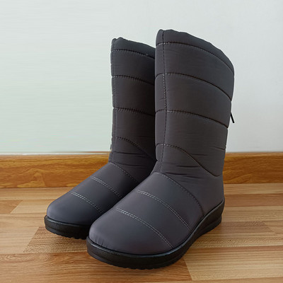 Χειμερινές μπότες χιονιού Αδιάβροχα βαμβακερά παπούτσια Ελαφριές βελούδινες μπότες για γυναίκες Winter Slip on παπούτσια Γυναικεία υποδήματα Plus Size