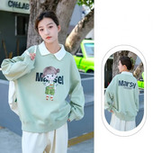 Tavaszi, őszi lányok pamut, bő, édes garbós, Preppy pulóver iskolai gyerekeknek, tornapulóver felsők, gyerekcipő 9-16 éves korig