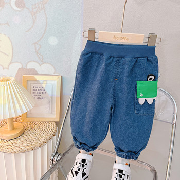 Бебешки комплекти дрехи за момчета и момичета Детски анимационни тениски с динозаври Дънки 2 бр. Детски дрехи Ежедневни спортни облекла Есенни тоалети за бебета