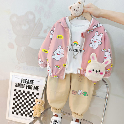 Beebipoiste rõivad 2023. aasta kevad tüdrukute dressid, lapsed kapuutsiga mantlid T-särk püksid laste kostüümid väikelaste imikute komplektid