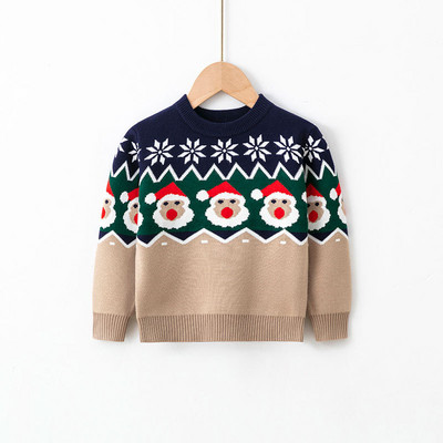 Χριστουγεννιάτικα Παιδικά Πουλόβερ Παιδικά Σάντα Ζεστά Πλεκτά Βρεφικά Χριστούγεννα Νέα Κορυφαία Αγόρια Κορίτσια Μακρυμάνικα Πουλόβερ κινουμένων σχεδίων για 2-7 χρόνια
