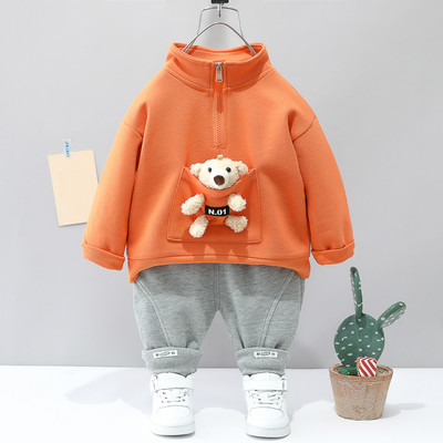 Tüdrukutele, poistele, 2022. aasta rõivakomplektid, 2022. aasta kevadised väikelaste rõivad, lapsed, multifilmid, karupüksid, püksid, 2-osaline ülikond, laste spordirõivad