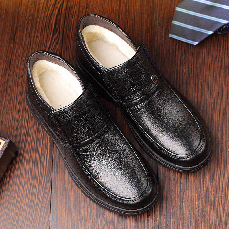 Cizme de iarnă din piele naturală pentru bărbați Cizme albe din blană de oaie Pantofi ocazional calduri Pantofi de iarnă din amestec de lână zapatos de hombre