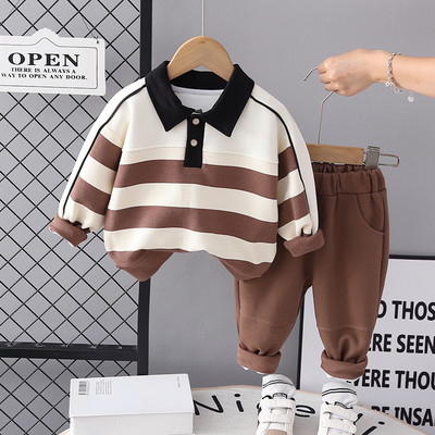 Σετ παιδικά αθλητικά ρούχα για βρεφικά κορίτσια αγόρια Φούτερ ριγέ Παντελόνι Φθινοπωρινό Παιδική φόρμα παιδικής φόρμας Βρεφικά ρούχα