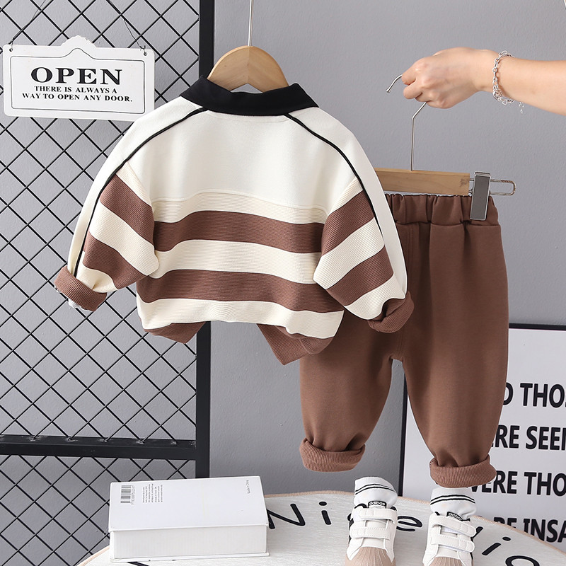 Σετ παιδικά αθλητικά ρούχα για βρεφικά κορίτσια αγόρια Φούτερ ριγέ Παντελόνι Φθινοπωρινό Παιδική φόρμα παιδικής φόρμας Βρεφικά ρούχα