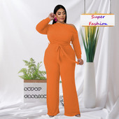 WSFEC XL-5XL Plus Size Γυναικεία Ρούχα Σετ δύο τεμαχίων Φθινοπωρινά ρούχα 2022 Μακρυμάνικα γυναικεία παντελόνια Dropshipping Χονδρική