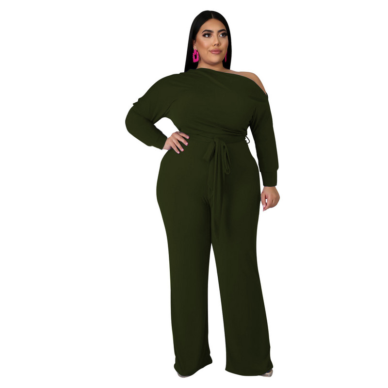 WSFEC XL-5XL Plus Size Γυναικεία Ρούχα Σετ δύο τεμαχίων Φθινοπωρινά ρούχα 2022 Μακρυμάνικα γυναικεία παντελόνια Dropshipping Χονδρική