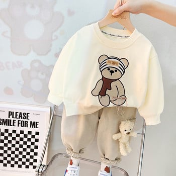 Βρεφικά ενδύματα για μωρά άνοιξη Βρεφικά μακρυμάνικα μπλουζάκια παντελόνι Παντελόνι χαριτωμένο αρκουδάκι Παιδικά καθημερινά αθλητικά ρούχα Παιδικά ρούχα