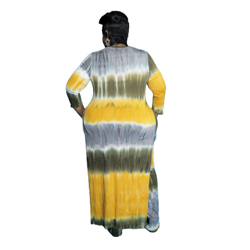 XL-5XL Seturi de două piese de mărime mare Ținute de toamnă Îmbrăcăminte pentru femei 2022 Ocazional cravată colorată cu mânecă lungă pentru femei Costume cu pantaloni Dropshipping