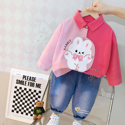 2023 Primăvară Bebeluși Băieți Cămașă Personalizată Blugi Haine Fete 2 Buc Costume Seturi Îmbrăcăminte Copii Ținute Sugari Costum Copii