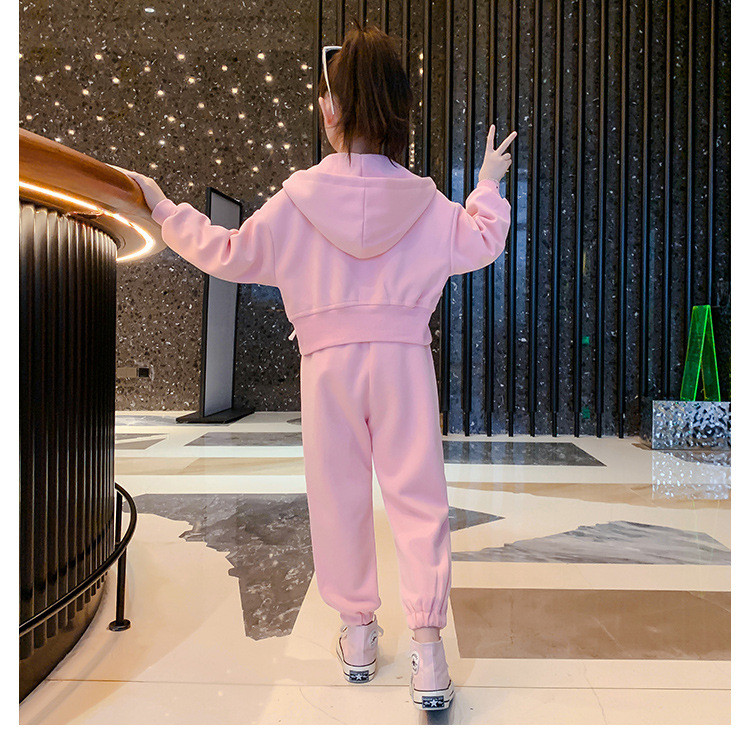 Junior κορίτσια casual αθλητικό κοστούμι Φθινοπωρινά ρούχα Νέα Παιδικά Χαριτωμένα μπουφάν με κουκούλα Φούτερ Ανοιξιάτικα ρούχα Τάση 3-15 ετών