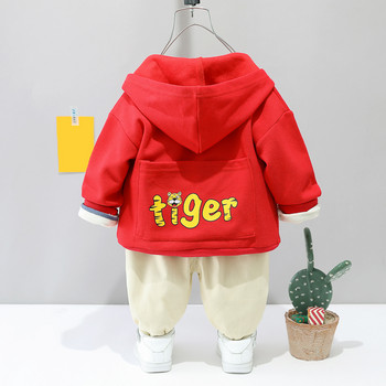 Βρεφικά αγόρια σετ ρούχων για κορίτσια 2022 Ανοιξιάτικα Βρεφικά ρούχα Παιδικά ρούχα Παιδικά κινούμενα σχέδια Tiger παλτό T πουκάμισο Παντελόνι 3 τεμάχια κοστούμι