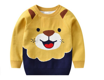 Нов пуловер за момчета Моден плетен пуловер Пуловер Пуловер Детски анимационен суичър