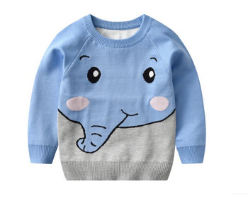 Нов пуловер за момчета Моден плетен пуловер Пуловер Пуловер Детски анимационен суичър