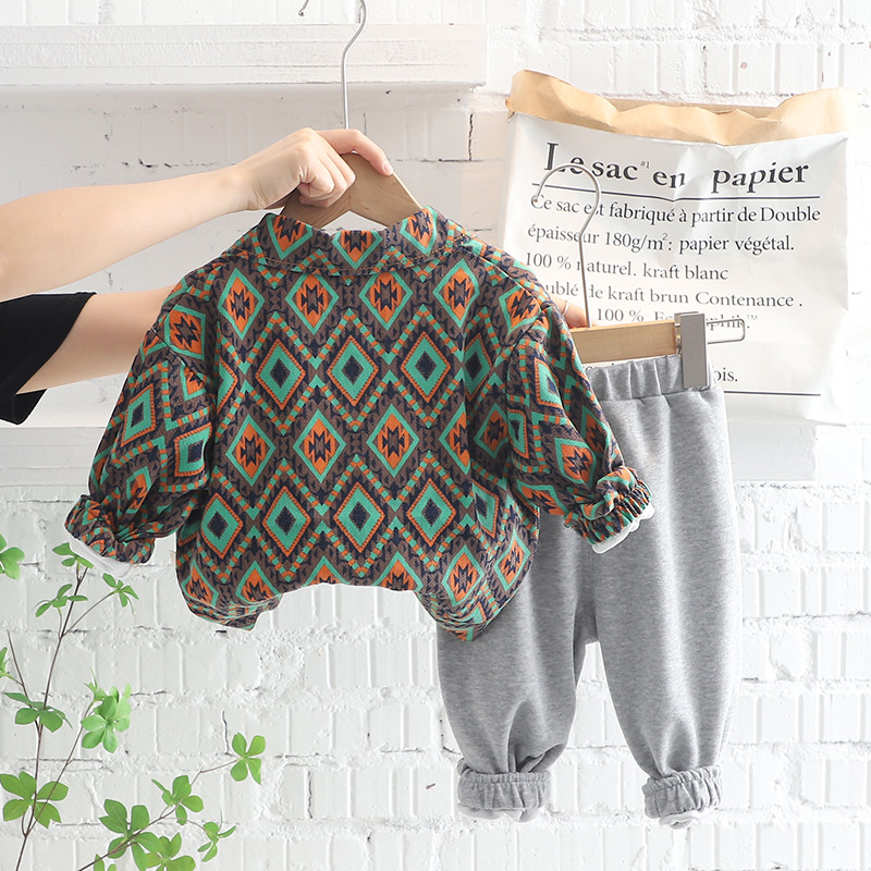 Βρεφική αθλητική φόρμα Παιδικά σετ ρούχων για αγόρια Παλτό Μπλουζάκι Παντελόνι 3 τεμαχίων Κοστούμι κινουμένων σχεδίων Dinosaur Βρεφικά ρούχα Παιδικά ρούχα