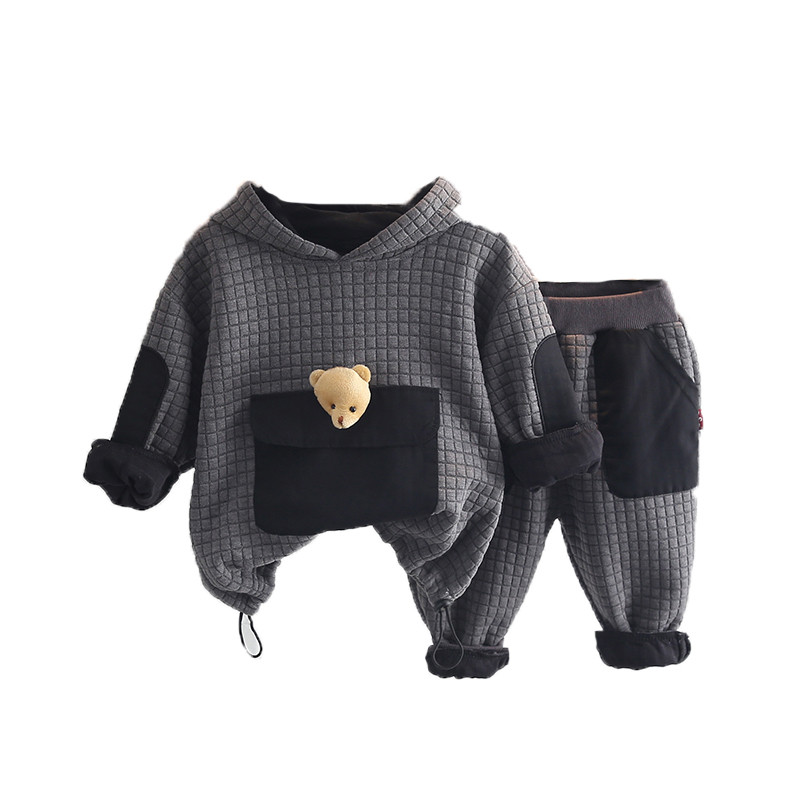 Βρεφικά αγόρια σετ ρούχων για κορίτσια 2022 Άνοιξη Παιδικά ρούχα Παιδικά ρούχα Βρεφικά παντελόνια με κουκούλα 2 τεμαχίων Κοστούμι Αθλητικά Παιδικά ρούχα