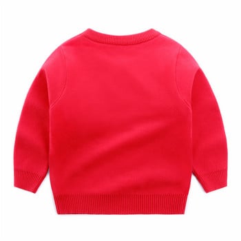 Χριστουγεννιάτικο πλεκτό πουλόβερ αγόρια κορίτσια 2023 Παιδικά χειμερινά κορυφαία ρούχα Παιδικά φθινοπωρινά ρούχα πουλόβερ πλεκτά εξωτερικά ενδύματα 2 έως 7 ετών
