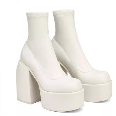 Stil gotic nou-nouț, sexy, elegant, cu platformă groasă, cizme pentru femei, mărime mare 43, pantofi confortabili pentru mers, pantofi cu platformă