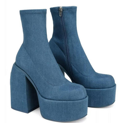 Stil gotic nou-nouț, sexy, elegant, cu platformă groasă, cizme pentru femei, mărime mare 43, pantofi confortabili pentru mers, pantofi cu platformă
