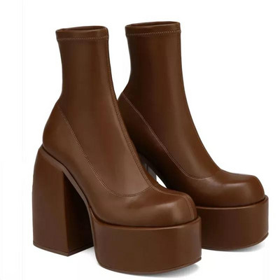 Stil gotic nou-nouț, sexy, elegant, cu platformă groasă, cizme pentru femei, mărime mare 43, pantofi confortabili pentru mers, pantofi cu platformă