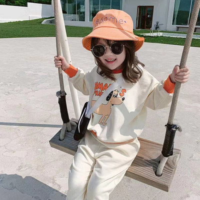 Σετ ρούχων για βρέφη 2 τμχ Ανοιξιάτικο φθινόπωρο με κινούμενα σχέδια για νήπιο κορίτσι Σετ παιδικές φόρμες παιδικές γλυκές ροζ φόρμες με κουκούλα και παντελόνι