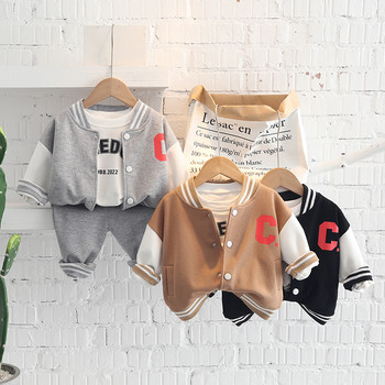 Детски анцуг Бебешки комплекти дрехи за момичета Момчета Есенни комплекти за бебета Палта Тениска Панталони Костюм от 3 части Детски ежедневни дрехи