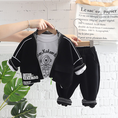 Laste pesapalliriiete komplektid poistele, rõivad, sügis, väikelapsed, mantlid, T-särk, püksid