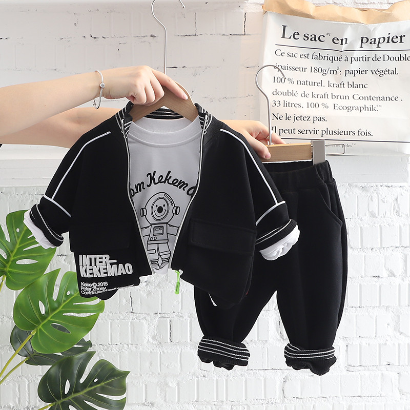 Laste pesapalliriiete komplektid poistele, rõivad, sügis, väikelapsed, mantlid, T-särk, püksid