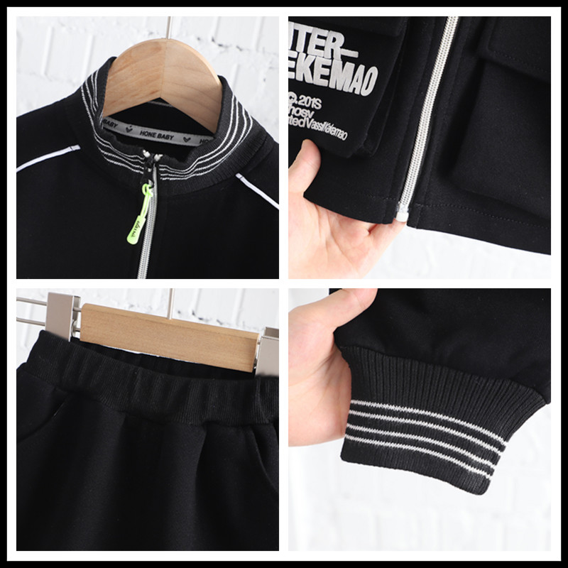 Laste pesapalliriiete komplektid poistele, rõivad, sügis, väikelapsed, mantlid, T-särk, püksid