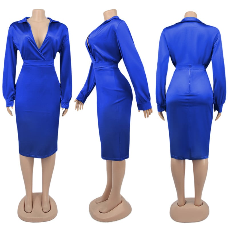 Γυναικεία Γυναικεία Γυναικεία Σετ δύο τεμαχίων σετ δύο τεμαχίων Γυναικεία φούστα μακρυμάνικο πουκάμισο και κομψά επίσημα ρούχα ψηλόμεση Χονδρική Dropshipping