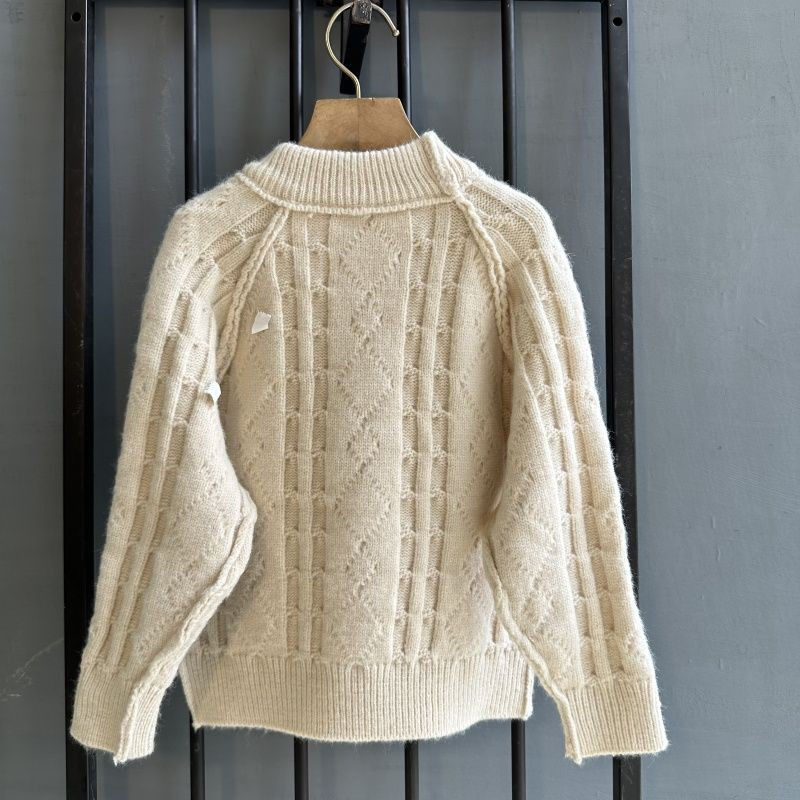 Νέο Φθινοπωρινό χειμωνιάτικο παιδικό μπάλωμα γράμμα Twist μακρυμάνικο πλεκτό πουλόβερ Αγόρι μωρό χοντρό ζεστό πλεκτό πουκάμισο κορίτσι Παιδικά βαμβακερά μπλουζάκια