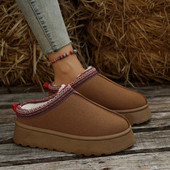 Talv 2023 Pahkluu lumesaapad Talvine uus karusnahk Lühike Palus Soojad Lamedad Kingad Mood Lamedad Kingad Seemisnahast seemisnahast saapad