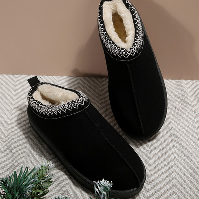 Talv 2023 Pahkluu lumesaapad Talvine uus karusnahk Lühike Palus Soojad Lamedad Kingad Mood Lamedad Kingad Seemisnahast seemisnahast saapad