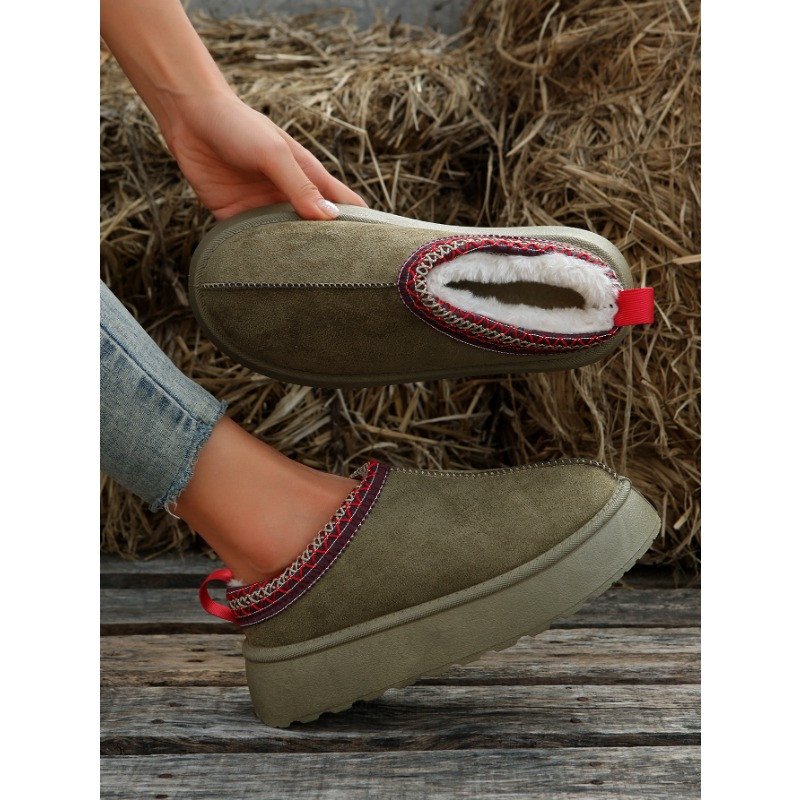 Talv 2023 Pahkluu lumesaapad Talvine uus karusnahk Lühike Palus Soojad Lamedad Kingad Mood Lamedad Kingad Seemisnahast seemisnahast saapad