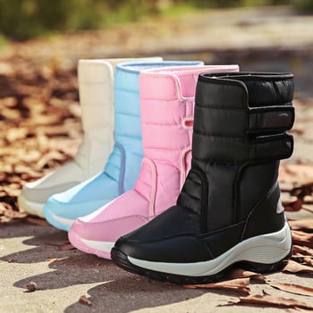 Γυναικείες μπότες Winter Keep Warm Mid Calf Snow Boots Για γυναίκες Lovely Girls Winter Boots Outdoor Sneakers Fluff βελούδινα χειμερινά παπούτσια