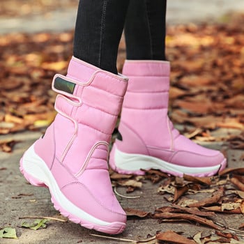 Γυναικείες μπότες Winter Keep Warm Mid Calf Snow Boots Για γυναίκες Lovely Girls Winter Boots Outdoor Sneakers Fluff βελούδινα χειμερινά παπούτσια