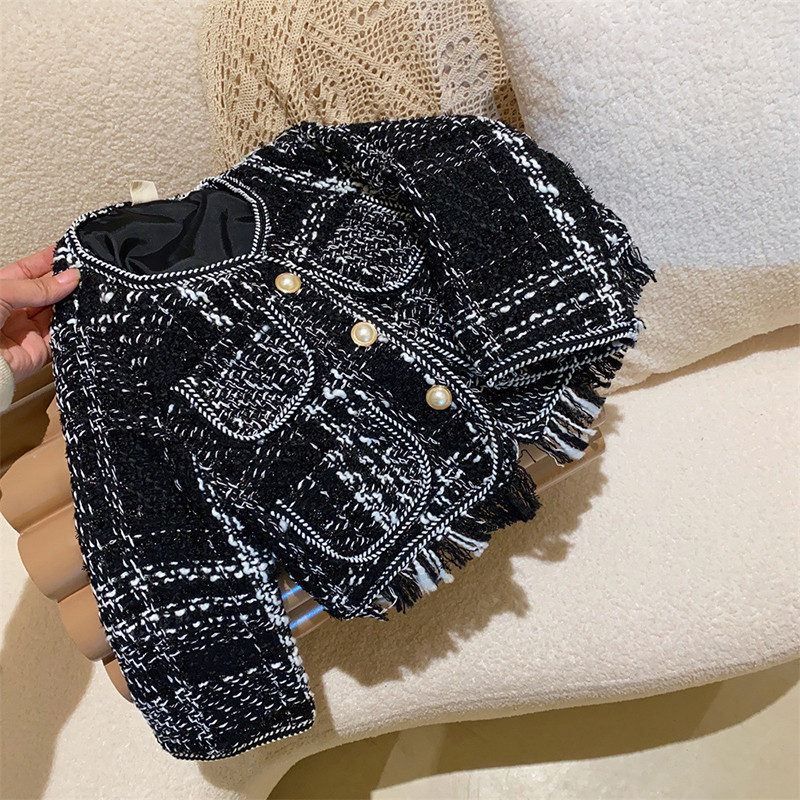 Κορεάτικο ανοιξιάτικο κοστούμι για κορίτσια Σετ μοντέρνο πλεκτό παλτό + φουσκωτό παντελόνι Φθινοπωρινό σετ δύο τεμαχίων Κοριτσίστικο σετ ρούχων πάνω και κάτω