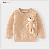 Βρεφικό πουλόβερ Φθινοπωρινό ανοιξιάτικο καρτούν Bear ολόσωμο πλεκτό ζεστό αγόρι κοριτσίστικο χριστουγεννιάτικο χριστουγεννιάτικο παιδικό παλτό πουλόβερ