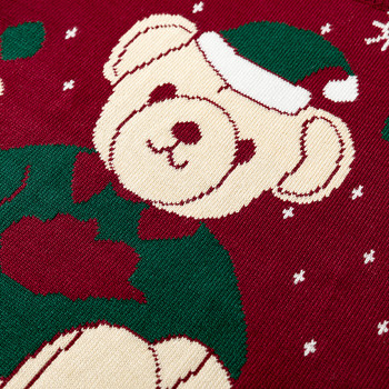 Φθινοπωρινό και Χειμώνα Παιδικό Χριστουγεννιάτικο Πουλόβερ Μικρή Αρκούδα Κοριτσάκι Αγόρι Πουλόβερ Κάτω Πλεκτό Μακρυμάνικο Κόκκινο Πράσινο Ζεστό Πουλόβερ