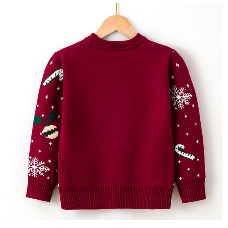 Pulover de Crăciun pentru copii de toamnă și iarnă Ursuleț fată băiat pulover fund tricot cu mânecă lungă roșu verde pulover cald