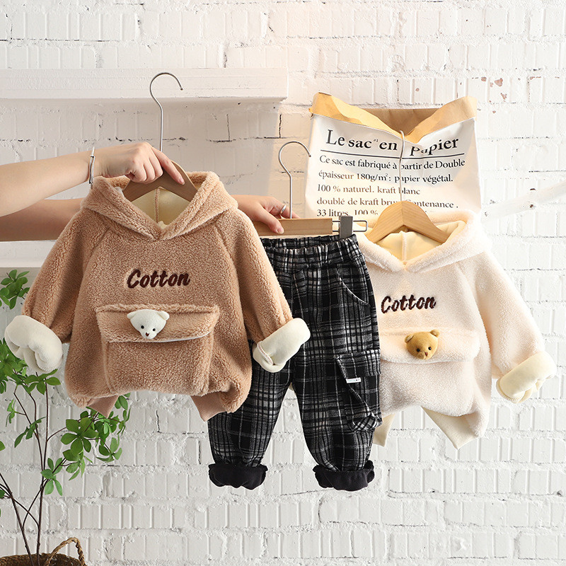 Bebeluși băieți Fete Seturi de îmbrăcăminte Primăvară Toamnă Haine pentru sugari Ținute Copii Desene animate Urs Pulover Pantaloni Îmbrăcăminte sport pentru copii