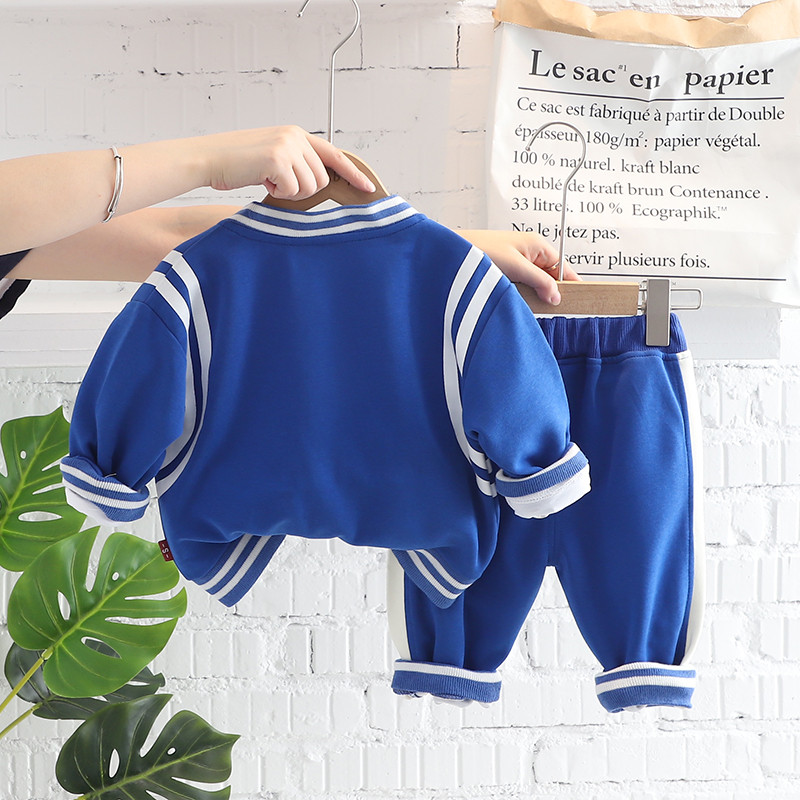 Laste pesapalliriiete komplektid poisipoistele Sügisene väikelapse mantlid T-särk Püksid 3 tk. Ülikond dressid Lasteriided