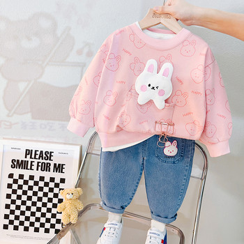 2023 Άνοιξη παιδικά σετ ρούχων για μωρά κορίτσια αγόρια μπλουζάκια Τζιν κινούμενα σχέδια Bear Rabbit Βρεφικά ρούχα Στολή για παιδιά
