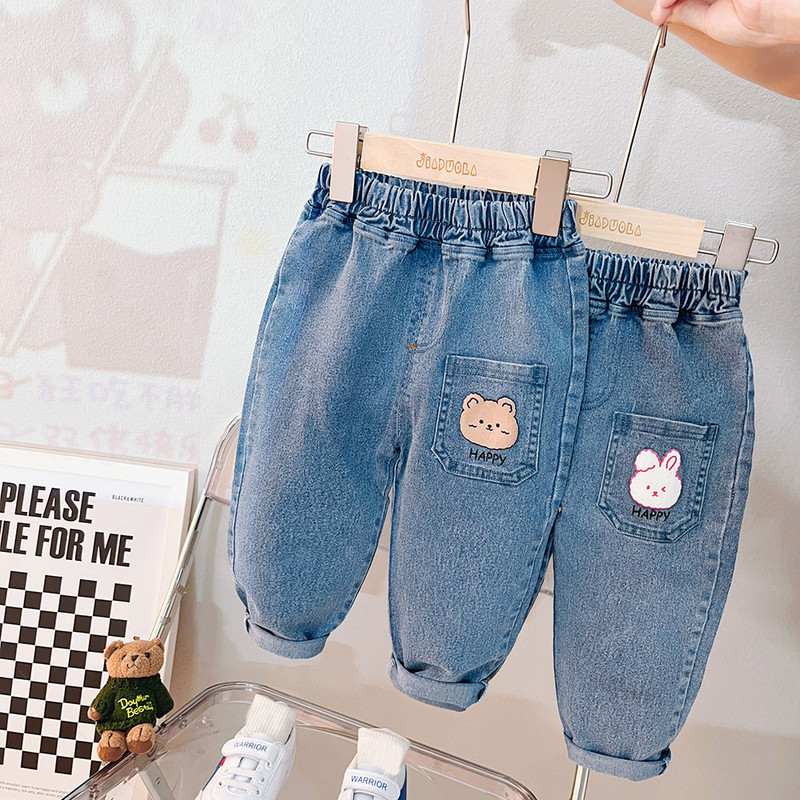 2023. aasta kevadised laste rõivakomplektid tüdrukutele poistele T-särk Teksad Multifilmid Karujänes Imiku riided, komplektid, laste kostüüm