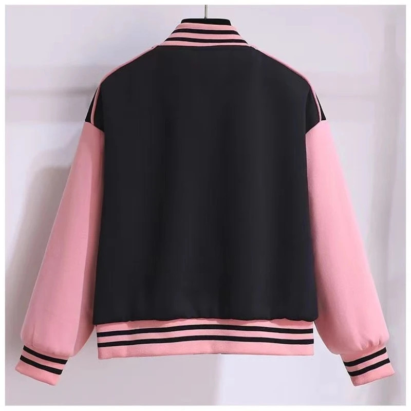 Teismeliste tüdrukute seelikukomplektid Pesapallivorm Sügismood Kirjaprint Patchwork jakkmantel + plisseeritud seelik 2tk JK komplektid 4-14 a