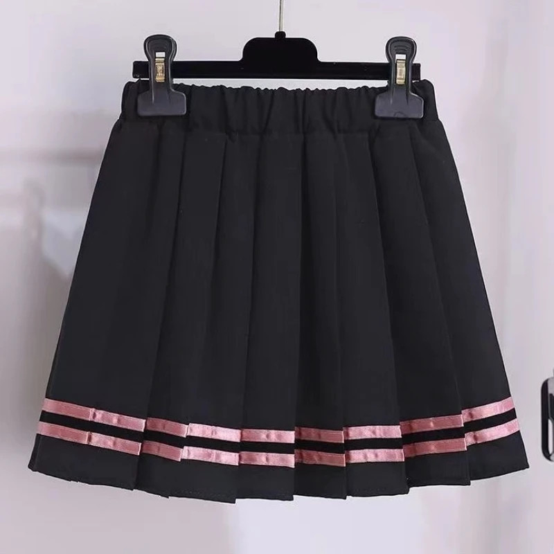 Teismeliste tüdrukute seelikukomplektid Pesapallivorm Sügismood Kirjaprint Patchwork jakkmantel + plisseeritud seelik 2tk JK komplektid 4-14 a