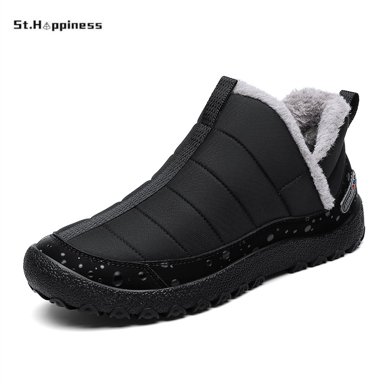 2023, iarnă, impermeabilă pentru bărbați, cizme casual de zăpadă, pantofi pentru bărbați de pluș, în aer liber, blană caldă, pantofi pentru bărbați, cizme de zăpadă pentru bărbați, dimensiune mare