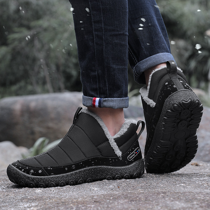 2023, iarnă, impermeabilă pentru bărbați, cizme casual de zăpadă, pantofi pentru bărbați de pluș, în aer liber, blană caldă, pantofi pentru bărbați, cizme de zăpadă pentru bărbați, dimensiune mare