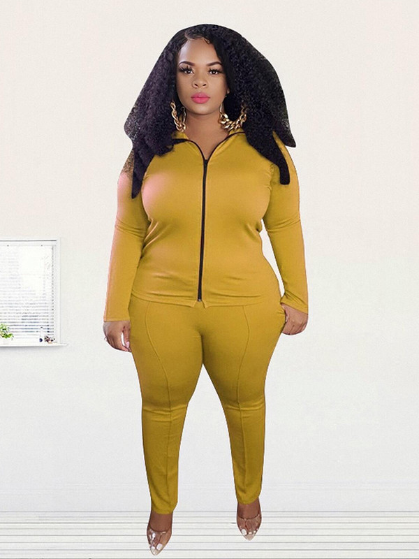 Σετ μακρυμάνικο μπλουζάκι και παντελόνι Γυναικεία φούτερ σε μεγάλο μέγεθος Ρούχα δύο τεμαχίων Γιόγκα αθλητική φόρμα χονδρικής χονδρικής Dropshipping